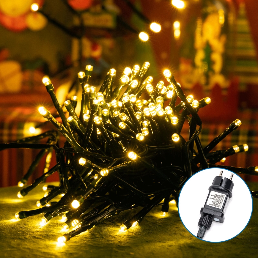 Aigostar - LED Kerst lichtsnoer voor buiten 600xLED/8 Functies 18m IP44 warm wit