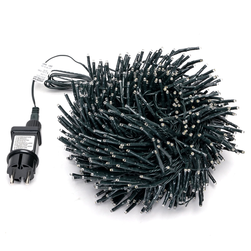 Aigostar - LED Kerst lichtsnoer voor buiten 600xLED/8 Functies 18m IP44 warm wit
