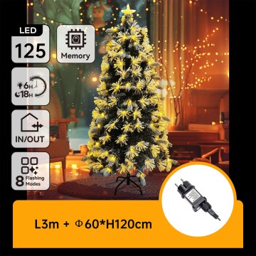 Aigostar - LED kerstboom voor buiten 125xLED/8 functies 1,2 m IP44 warm wit