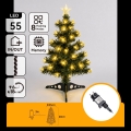 Aigostar - LED kerstboom voor buiten 55xLED/8 functies 0,6 m IP44 warm wit