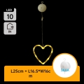 Aigostar - LED kerstdecoratie 10xLED/3xAAA, hartvormig, 16 cm