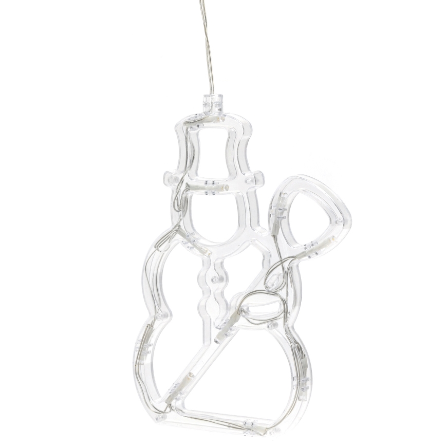 Aigostar - LED kerstdecoratie 10xLED/3xAAA sneeuwman 20,5 cm