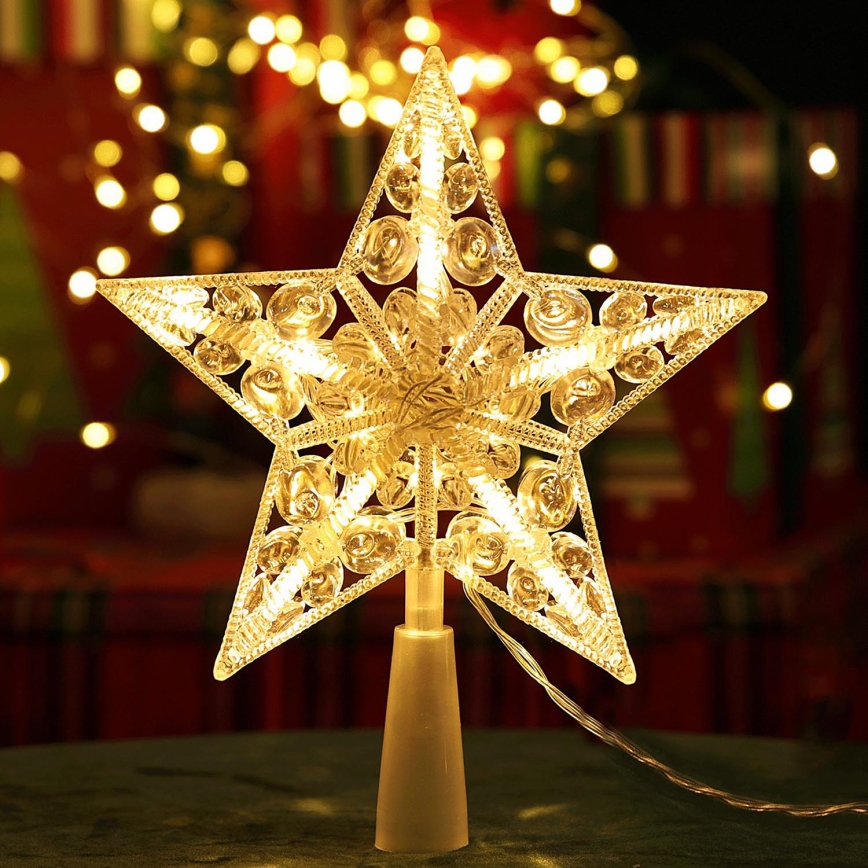 Aigostar - LED-kerstdecoratie 16xLED/3xAA, warm wit, ster