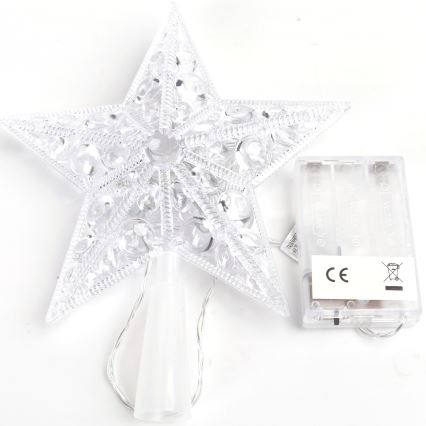Aigostar - LED-kerstdecoratie 16xLED/3xAA, warm wit, ster