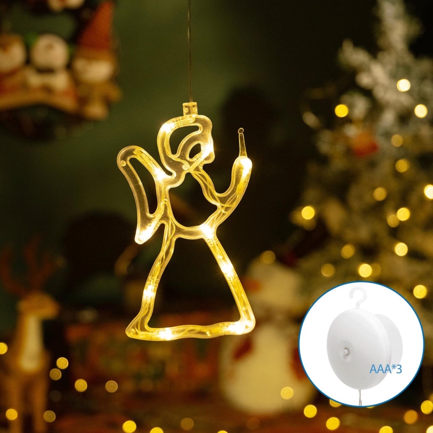 Aigostar - LED kerstdecoratie LED/3xAAA engel 21cm