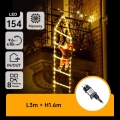 Aigostar - LED kerstdecoratie voor buiten, 154 LED, 8 functies, 1,6 m, IP44, warm wit