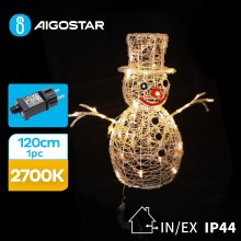 Aigostar - LED Kerstdecoratie voor buiten 3,6W/31/230V 2700K 120 cm IP44 sneeuwpop