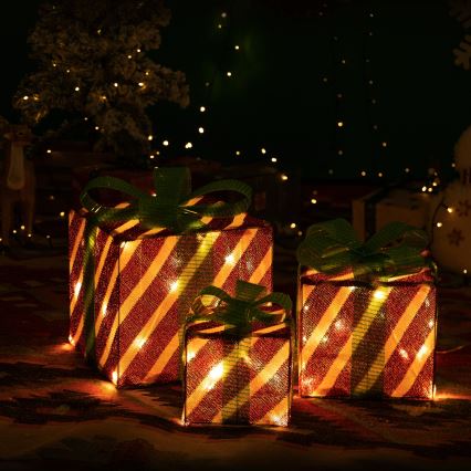 Aigostar- LED Kerstdecoratie voor buiten 3,6W/31/230V 2700K 20/25/30cm IP44 cadeaus
