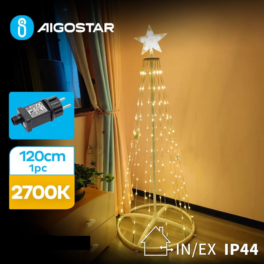 Aigostar - LED Kerstdecoratie voor buiten LED/3,6W/31/230V 2700K 120 cm IP44