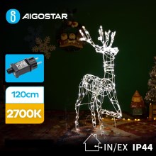 Aigostar - LED Kerstdecoratie voor buiten LED/3,6W/31/230V 2700K 120 cm IP44 rendier