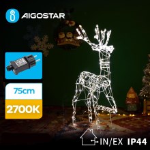 Aigostar - LED Kerstdecoratie voor buiten LED/3,6W/31/230V 2700K 75 cm IP44 rendier