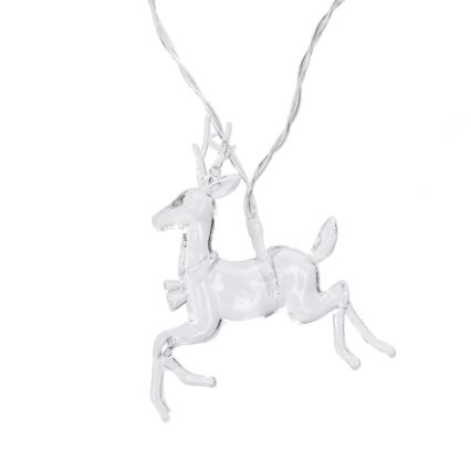 Aigostar - LED kerstlichtsnoer 10xLED/3xAA 1,5m warm wit rendieren