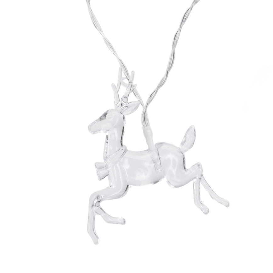 Aigostar - LED kerstlichtsnoer 10xLED/3xAA 1,5m warm wit rendieren