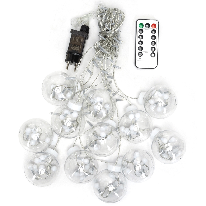 Aigostar - LED buiten kerstverlichting 120xLED/8 functies 3x0,6m IP44 warm wit + afstandsbediening