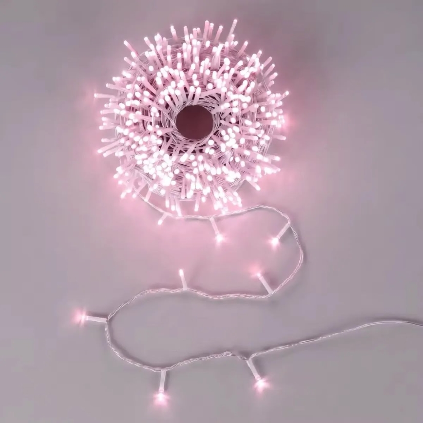 Aigostar - LED kerstsnoer voor buiten 500xLED/8 functies 53m IP44 roze