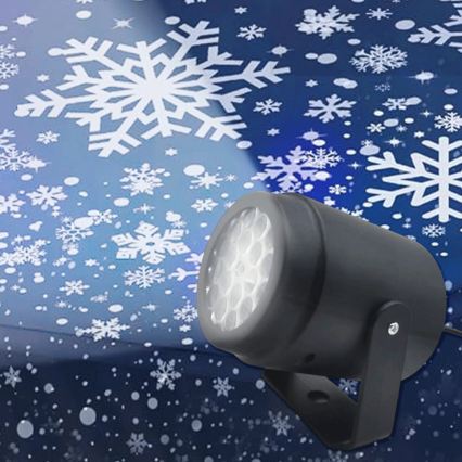 Aigostar - LED kerstprojector met sneeuwvlokken LED/5W/230V koel wit