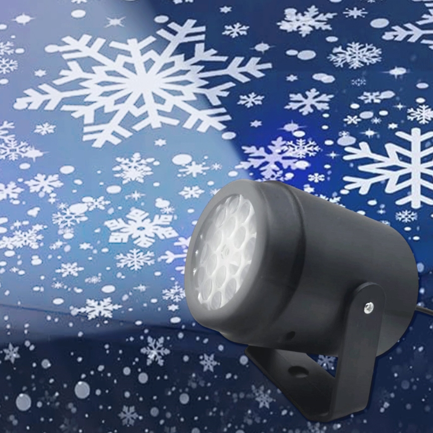 Aigostar - LED kerstprojector met sneeuwvlokken LED/5W/230V koel wit