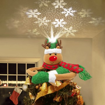 Aigostar - LED Kerstprojector met sneeuwvlokken LED/5W/230V koel wit rendier