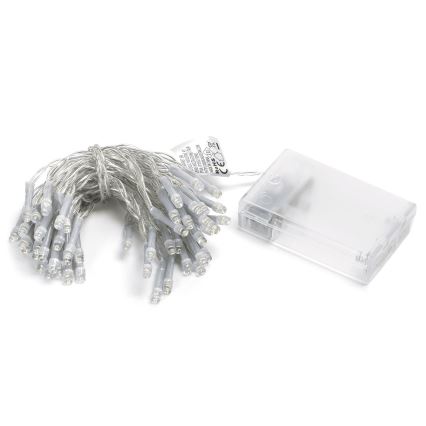 Aigostar - LED kerstslinger 50xLED/3xAA 5,3m warm wit
