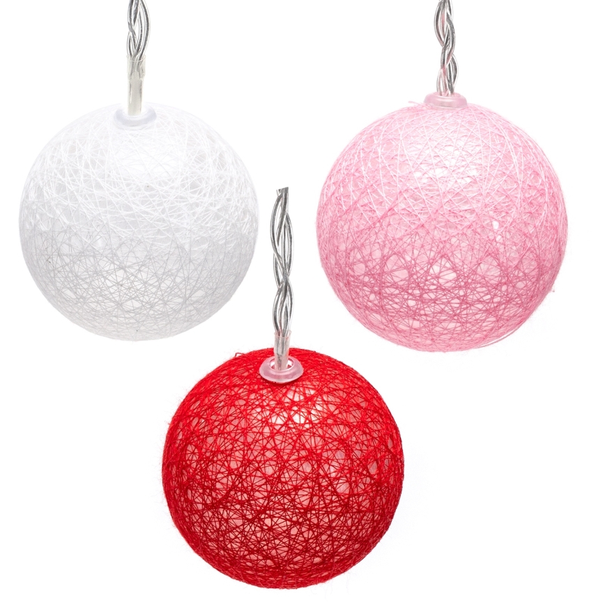 Aigostar - LED kerstsnoer 10xLED/3xAA 2m warm wit