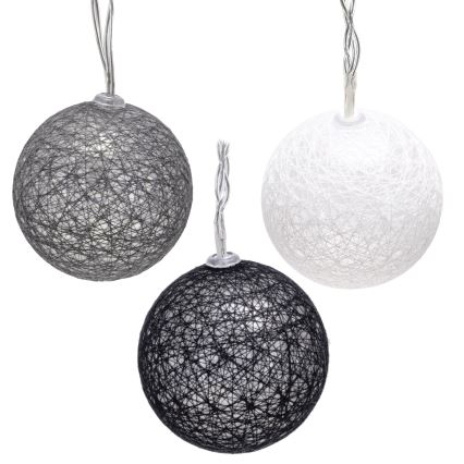 Aigostar - LED-kerstsnoer 10xLED/3xAA 2m warm wit