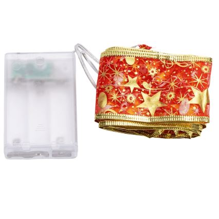 Aigostar - LED kerstverlichting 20xLED/3xAA 2 m warm wit rood