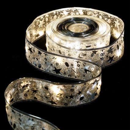 Aigostar - LED kerstverlichting 20xLED/3xAA 2 m warm wit zilver