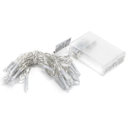 Aigostar - LED kerstsnoer 30xLED/3xAA 3,3m warm wit