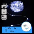 Aigostar - LED-kerstsnoer 50xLED/3xAA 5,3m koud wit