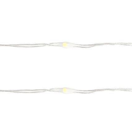Aigostar - LED-kerstsnoer 50xLED/3xAA 5,3m koud wit