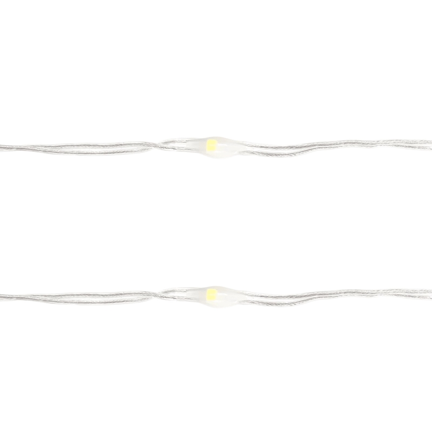 Aigostar - LED-kerstsnoer 50xLED/3xAA 5,3m koud wit