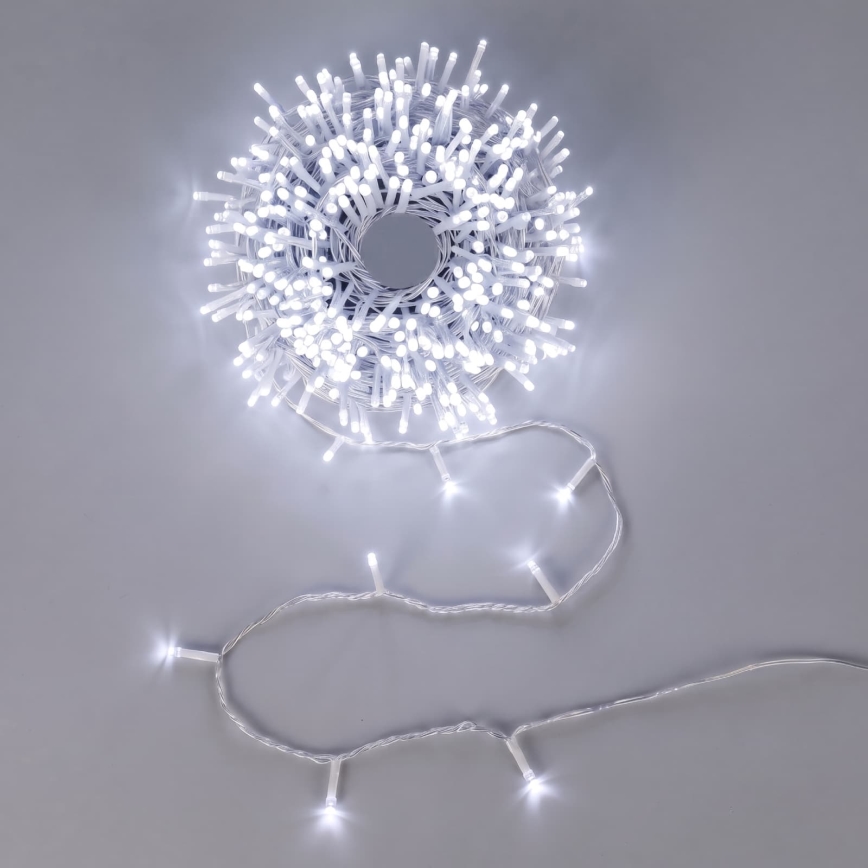 Aigostar - LED kerstsnoer 50xLED/3xAA 5,3m koud wit