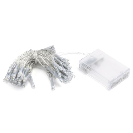 Aigostar - LED-kerstsnoer 50xLED/3xAA 5,3m multikleurig