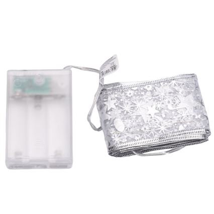 Aigostar - LED-kerstverlichting 50xLED/3xAA 5 m warm wit zilver