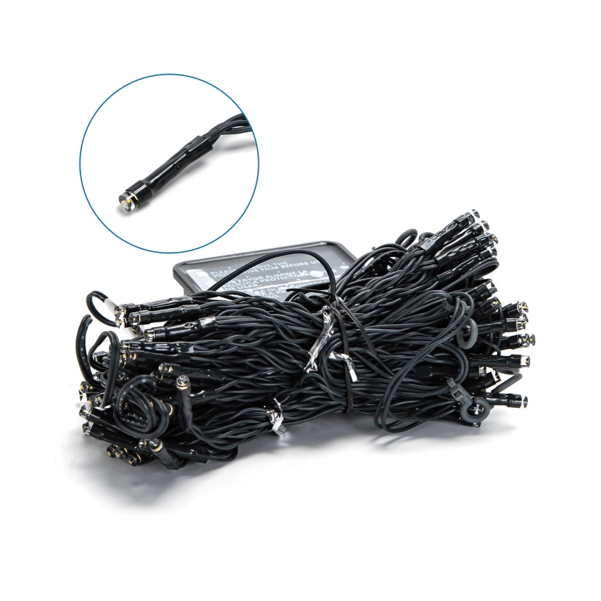 Aigostar - LED zonne-kerstsnoer 100xLED/8 functies 4x1m IP65 warm wit 800 mAh