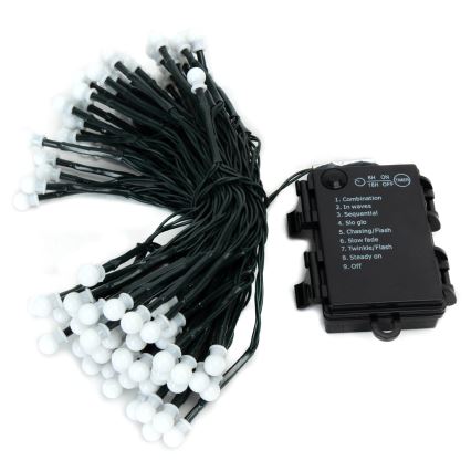 Aigostar - LED buiten kerstverlichting 100xLED/8 functies 3xAA 10,3m IP44 warm wit
