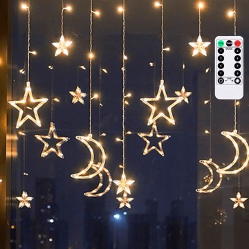 Aigostar - LED kerstsnoer voor buiten 120xLED/6W/230V/8 functies 3x0,6m IP44 warm wit + afstandsbediening