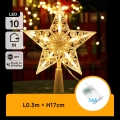 Aigostar - LED kerstster 10xLED/3xAA warm wit