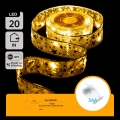 Aigostar - LED Kerstverlichting 20xLED/3xAA 2m warm wit goud