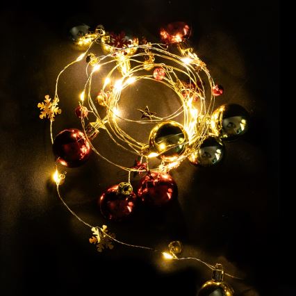 Aigostar - LED kerstverlichting 20xLED/3xAA 2m warm wit