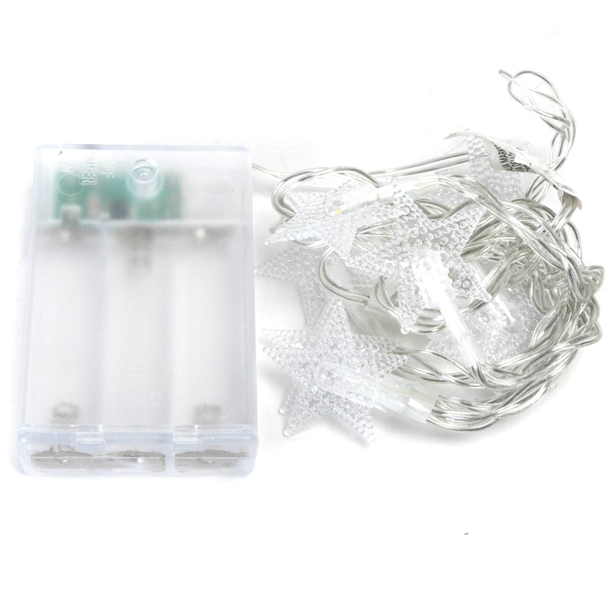 Aigostar - LED kerstverlichting 20xLED/3xAA 3,3m sterren