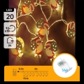 Aigostar - LED kerstverlichting 20xLED/3xAA 3m warm wit Kerstman