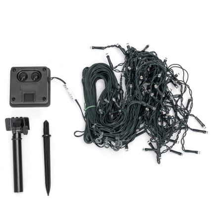 Aigostar - LED zonne-kerstverlichting 100xLED/8 functies 8x0,6m 800 mAh IP65 meerkleurig