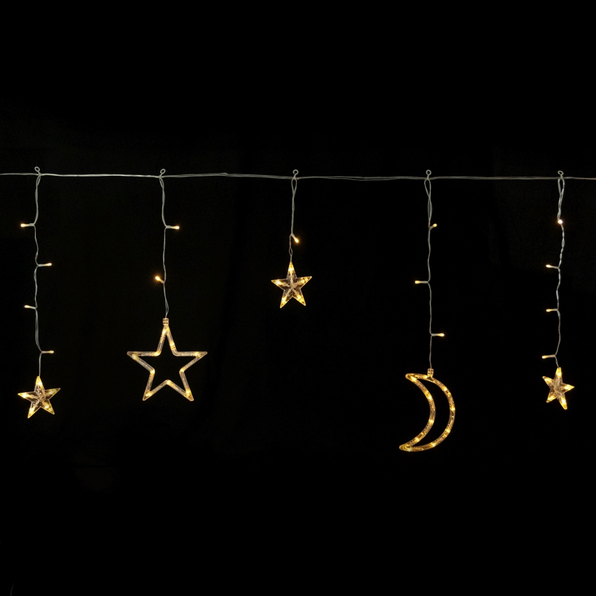 Aigostar - LED zonne-kerstsnoer 120xLED/8 functies 3x0,6m 500 mAh IP65 warm wit