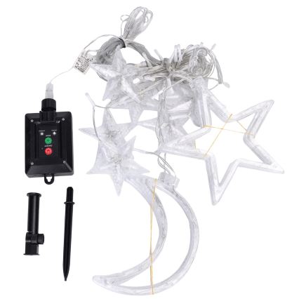 Aigostar - LED zonne-kerstsnoer 120xLED/8 functies 3x0,6m 500 mAh IP65 warm wit