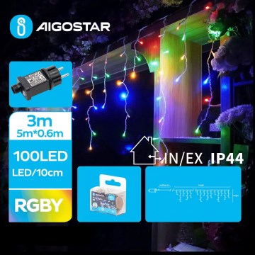 Aigostar - LED kerstverlichting voor buiten, 100×LED, 8 functies, 8×0,6 m, IP44, multicolor