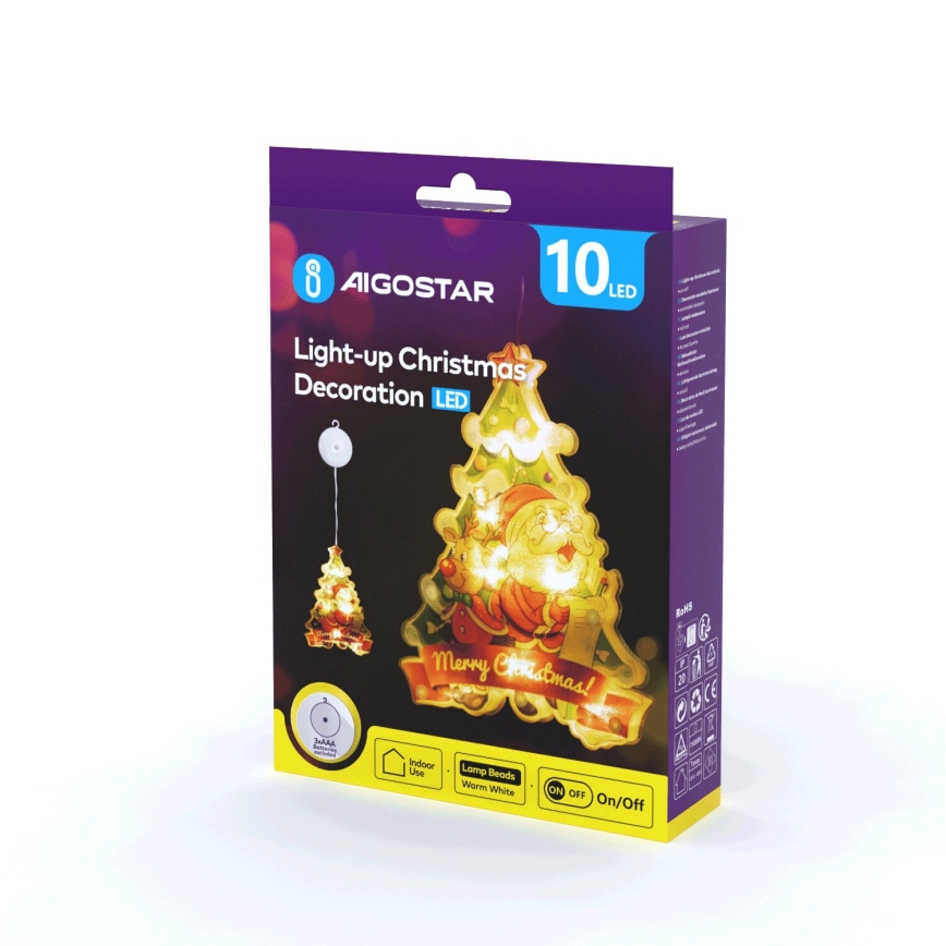 Aigostar - LED Kerstversiering LED/3xAAA boom 15cm
