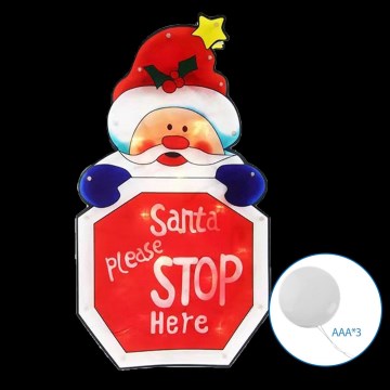 Aigostar - LED Kerstversiering LED/3xAAA Kerstman met teken 45cm