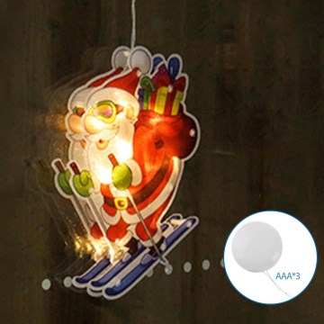 Aigostar - LED Kerstversiering LED/3xAAA Kerstman op ski's 23cm