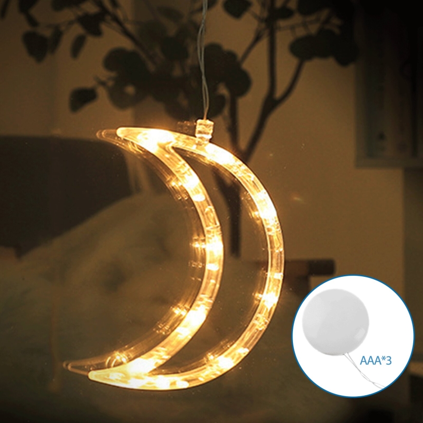 Aigostar - LED Kerstversiering LED/3xAAA maan 18,5cm